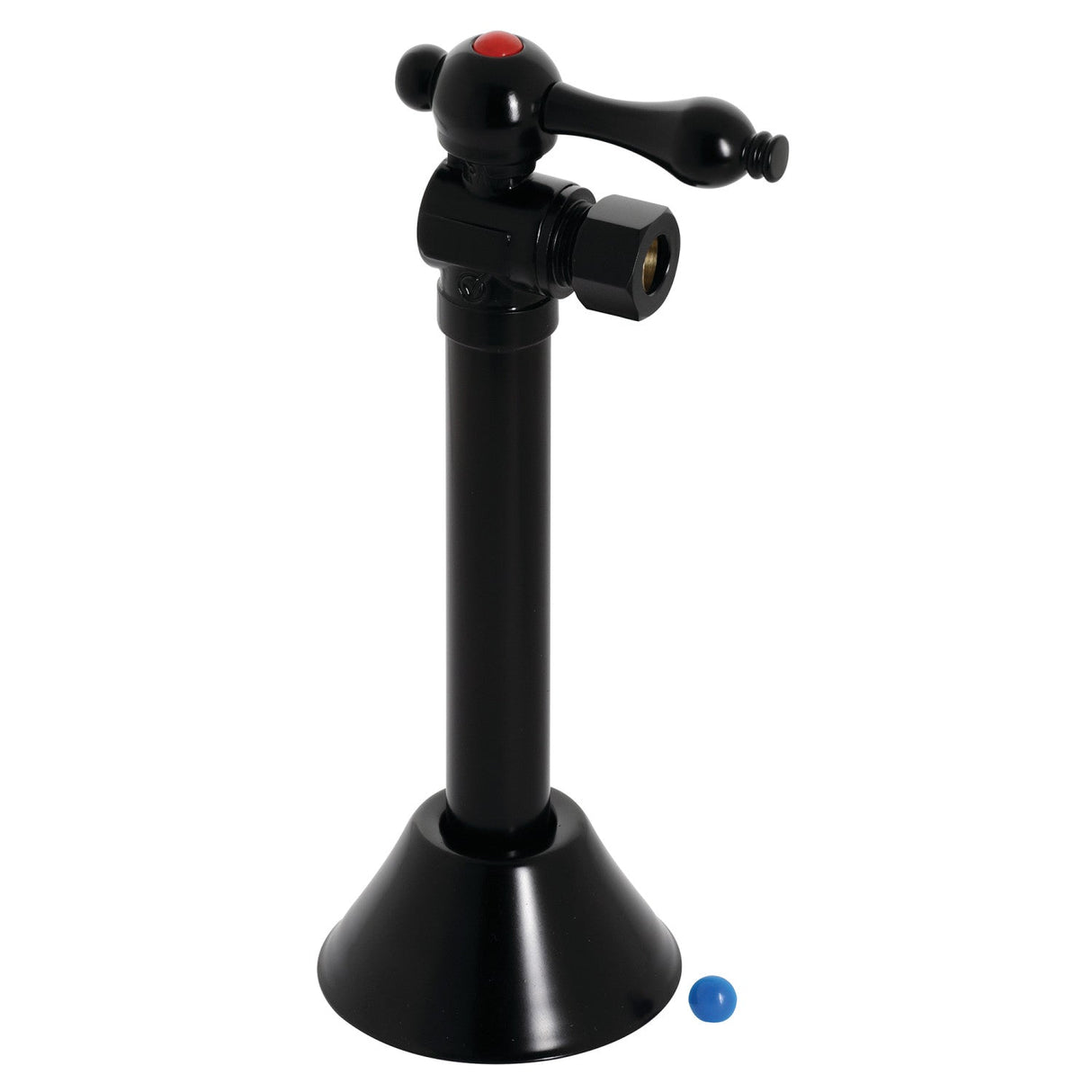 Vintage CC83200 1/2-Inch Sweat x 3/8-Inch OD Comp Quarter-Turn Angle Stop Valve with 5-Inch Extension, Matte Black