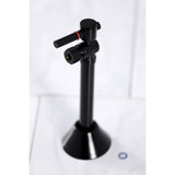 Vintage CC83200DL 1/2-Inch Sweat x 3/8-Inch OD Comp Quarter-Turn Angle Stop Valve with 5-Inch Extension, Matte Black