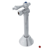 Vintage CC83201 1/2-Inch Sweat x 3/8-Inch OD Comp Quarter-Turn Angle Stop Valve with 5-Inch Extension, Polished Chrome