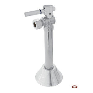 Vintage CC83201DL 1/2-Inch Sweat x 3/8-Inch OD Comp Quarter-Turn Angle Stop Valve with 5-Inch Extension, Polished Chrome