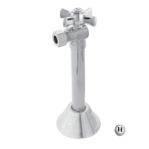 Millennium CC83201ZX 1/2-Inch Sweat x 3/8-Inch OD Comp Quarter-Turn Angle Stop Valve, Polished Chrome