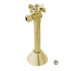 Millennium CC83202ZX 1/2-Inch Sweat x 3/8-Inch OD Comp Quarter-Turn Angle Stop Valve, Polished Brass