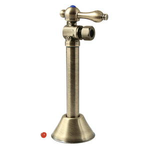 Vintage CC83203 1/2-Inch Sweat x 3/8-Inch OD Comp Quarter-Turn Angle Stop Valve with 5-Inch Extension, Antique Brass