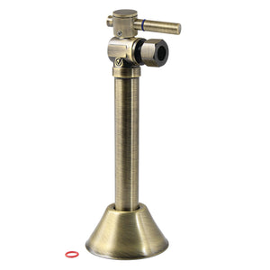 Vintage CC83203DL 1/2-Inch Sweat x 3/8-Inch OD Comp Quarter-Turn Angle Stop Valve with 5-Inch Extension, Antique Brass
