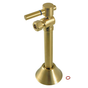 Vintage CC83207DL 1/2-Inch Sweat x 3/8-Inch OD Comp Quarter-Turn Angle Stop Valve with 5-Inch Extension, Brushed Brass