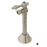 Vintage CC83208 1/2-Inch Sweat x 3/8-Inch OD Comp Quarter-Turn Angle Stop Valve with 5-Inch Extension, Brushed Nickel