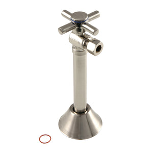 Concord CC83208DX 1/2-Inch Sweat x 3/8-Inch OD Comp Quarter-Turn Angle Stop Valve, Brushed Nickel