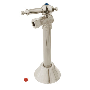 Vintage CC83208TL 1/2-Inch Sweat x 3/8-Inch OD Comp Quarter-Turn Angle Stop Valve, Brushed Nickel