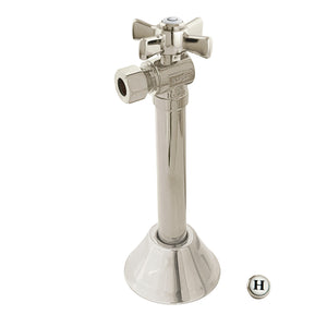 Millennium CC83208ZX 1/2-Inch Sweat x 3/8-Inch OD Comp Quarter-Turn Angle Stop Valve, Brushed Nickel