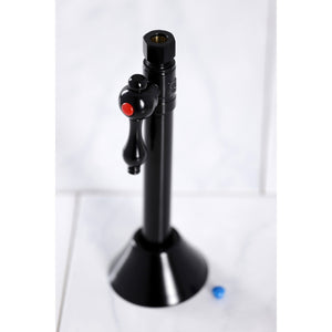 Vintage CC83250 1/2-Inch Sweat x 3/8-Inch OD Comp Quarter-Turn Straight Stop Valve, Matte Black