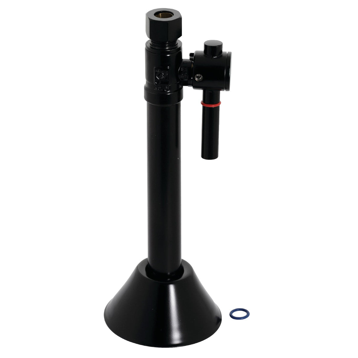 Vintage CC83250DL 1/2-Inch Sweat x 3/8-Inch OD Comp Quarter-Turn Straight Stop Valve with 5-Inch Extension, Matte Black