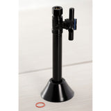 Concord CC83250DX 1/2-Inch Sweat x 3/8-Inch OD Comp Quarter-Turn Straight Stop Valve, Matte Black