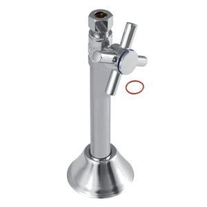 Concord CC83251DX 1/2-Inch Sweat x 3/8-Inch OD Comp Quarter-Turn Straight Stop Valve, Polished Chrome
