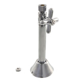 Vintage CC83251X 1/2-Inch Sweat x 3/8-Inch OD Comp Quarter-Turn Straight Stop Valve with 5-Inch Extension, Polished Chrome
