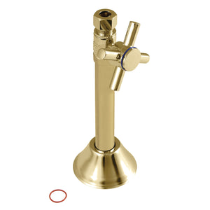 Concord CC83252DX 1/2-Inch Sweat x 3/8-Inch OD Comp Quarter-Turn Straight Stop Valve, Polished Brass