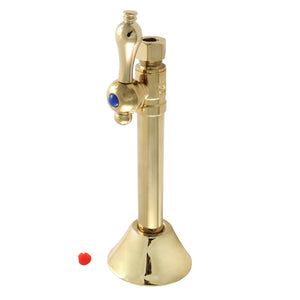 Vintage CC83252 1/2-Inch Sweat x 3/8-Inch OD Comp Quarter-Turn Straight Stop Valve, Polished Brass