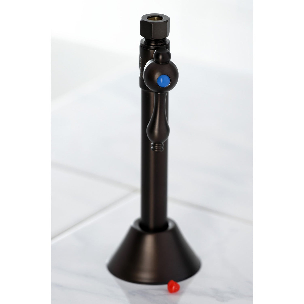 Vintage CC83255 1/2-Inch Sweat x 3/8-Inch OD Comp Quarter-Turn Straight Stop Valve, Oil Rubbed Bronze