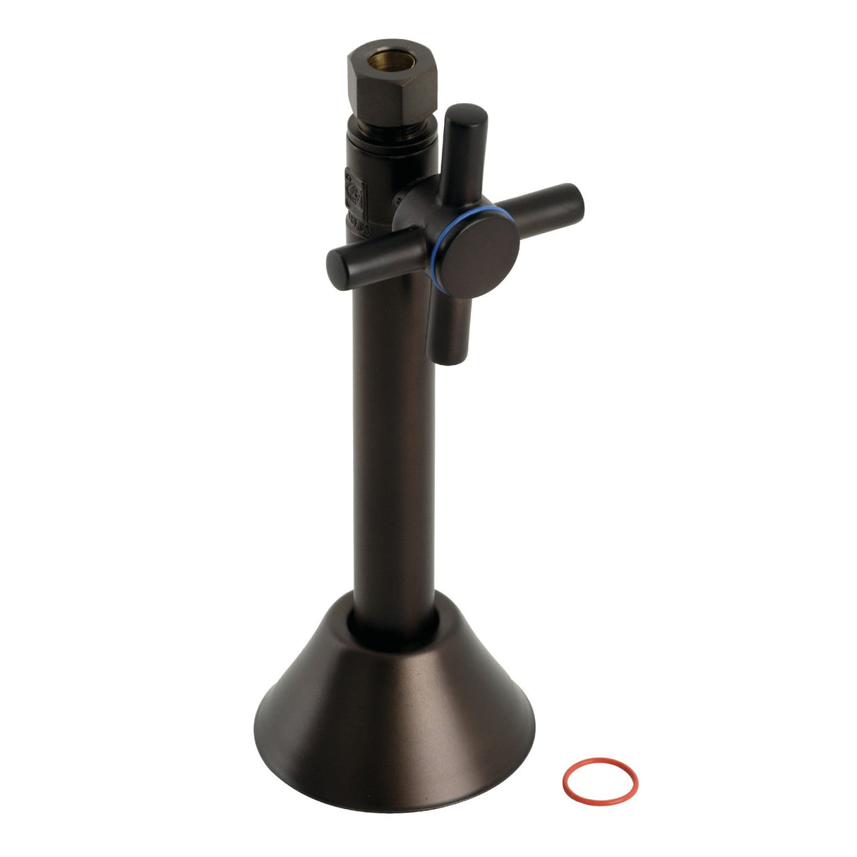 Concord CC83255DX 1/2-Inch Sweat x 3/8-Inch OD Comp Quarter-Turn Straight Stop Valve, Oil Rubbed Bronze