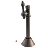 Vintage CC83255 1/2-Inch Sweat x 3/8-Inch OD Comp Quarter-Turn Straight Stop Valve, Oil Rubbed Bronze