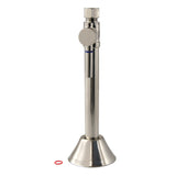 Vintage CC83258DL 1/2-Inch Sweat x 3/8-Inch OD Comp Quarter-Turn Straight Stop Valve with 5-Inch Extension, Brushed Nickel