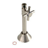 Concord CC83258DX 1/2-Inch Sweat x 3/8-Inch OD Comp Quarter-Turn Straight Stop Valve, Brushed Nickel