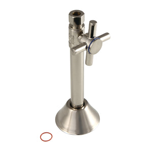 Concord CC83258DX 1/2-Inch Sweat x 3/8-Inch OD Comp Quarter-Turn Straight Stop Valve, Brushed Nickel