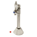 Vintage CC83258 1/2-Inch Sweat x 3/8-Inch OD Comp Quarter-Turn Straight Stop Valve, Brushed Nickel
