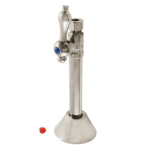 Vintage CC83258 1/2-Inch Sweat x 3/8-Inch OD Comp Quarter-Turn Straight Stop Valve, Brushed Nickel