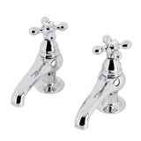 Vintage CC8L1 Two-Handle Deck Mount Basin Tap Faucet, Polished Chrome