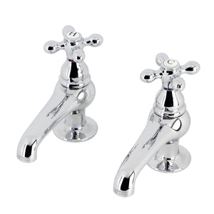 Vintage CC8L1 Two-Handle Deck Mount Basin Tap Faucet, Polished Chrome