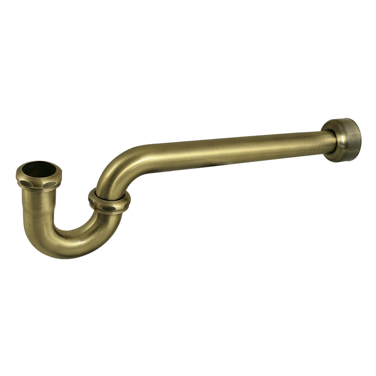 Trimscape CC9123 1-1/2 Inch Decor P-Trap with High Box Flange, 24 Inch Length, 18 Gauge, Antique Brass