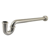 Trimscape CC9128 1-1/2 Inch Decor P-Trap with High Box Flange, 24 Inch Length, 18 Gauge, Brushed Nickel
