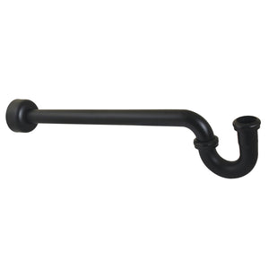Trimscape CC9180MB 1-1/4 Inch Decor P-Trap with High Box Flange, 18 Inch Length, 18 Gauge, Matte Black