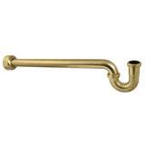 Trimscape CC9187 1-1/4 Inch Decor P-Trap with High Box Flange, 18 Inch Length, 18 Gauge, Brushed Brass