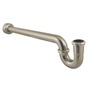 Trimscape CC9188 1-1/4 Inch Decor P-Trap with High Box Flange, 18 Inch Length, 18 Gauge, Brushed Nickel