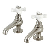 Vintage CC9L8 Two-Handle Deck Mount Basin Tap Faucet, Brushed Nickel