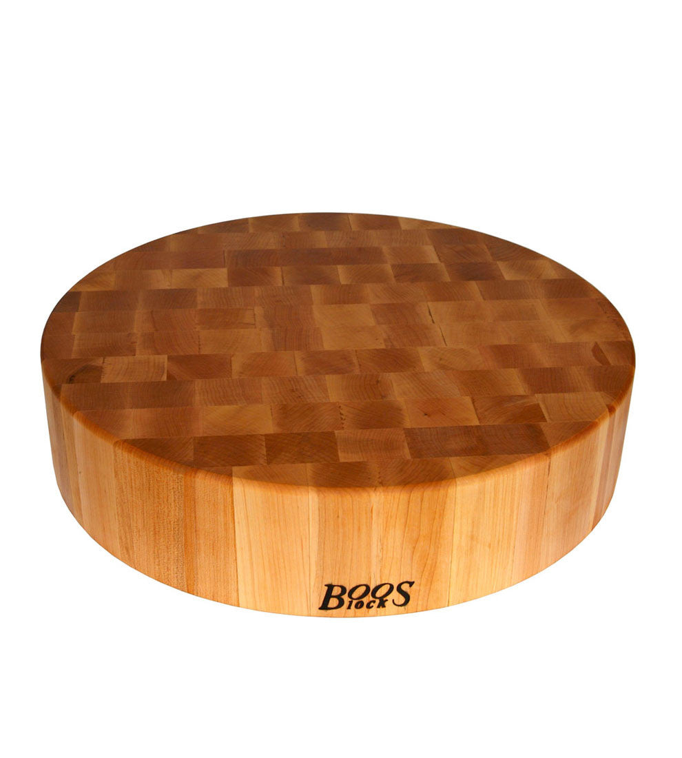 John Boos CCB24-R Medium Maple Wood Cutting Board for Kitchen 24 x Inches, 4 Inches Thick Non-Reversible Charcuterie End Grain Block with Oil Finish 24DIAX4 MPL-END GR-NON REV-NO GRIPS