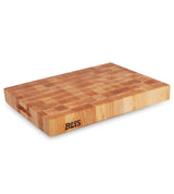 John Boos CCB1818-225 Small Maple Wood Cutting Board for Kitchen 18 x Inches, 2.25 Inches Thick Reversible End Grain Charcuterie Block with Finger Grips 18X18X2.25 MPL-END GR-REV-GRIPS