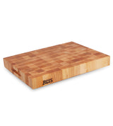 John Boos CCB2418-225 Small Maple Wood Cutting Board for Kitchen 24 x 18 Inches, 2.25 Inches Thick Reversible End Grain Charcuterie Block with Finger Grips 24X18X2.25 MPL-END GR-REV-GRIPS