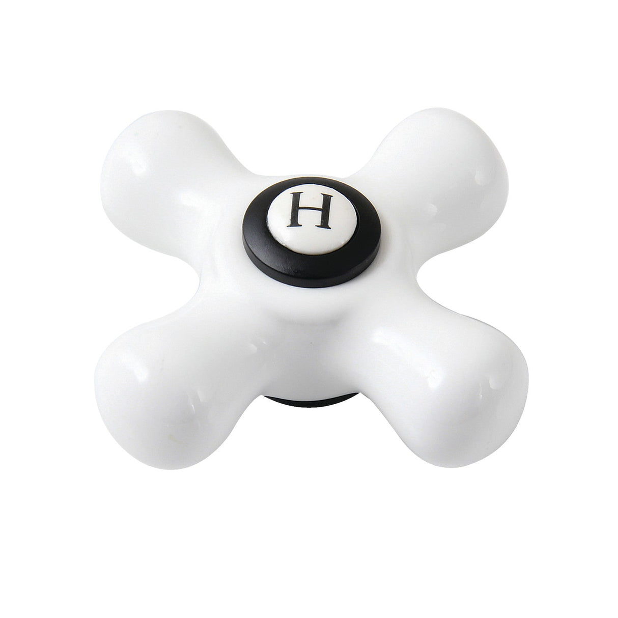 Vintage CCCX0H Hot Porcelain Cross Handle, 3/8" X 16PT, Matte Black