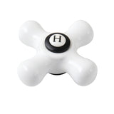 Vintage CCCX0H Hot Porcelain Cross Handle, 3/8" X 16PT, Matte Black