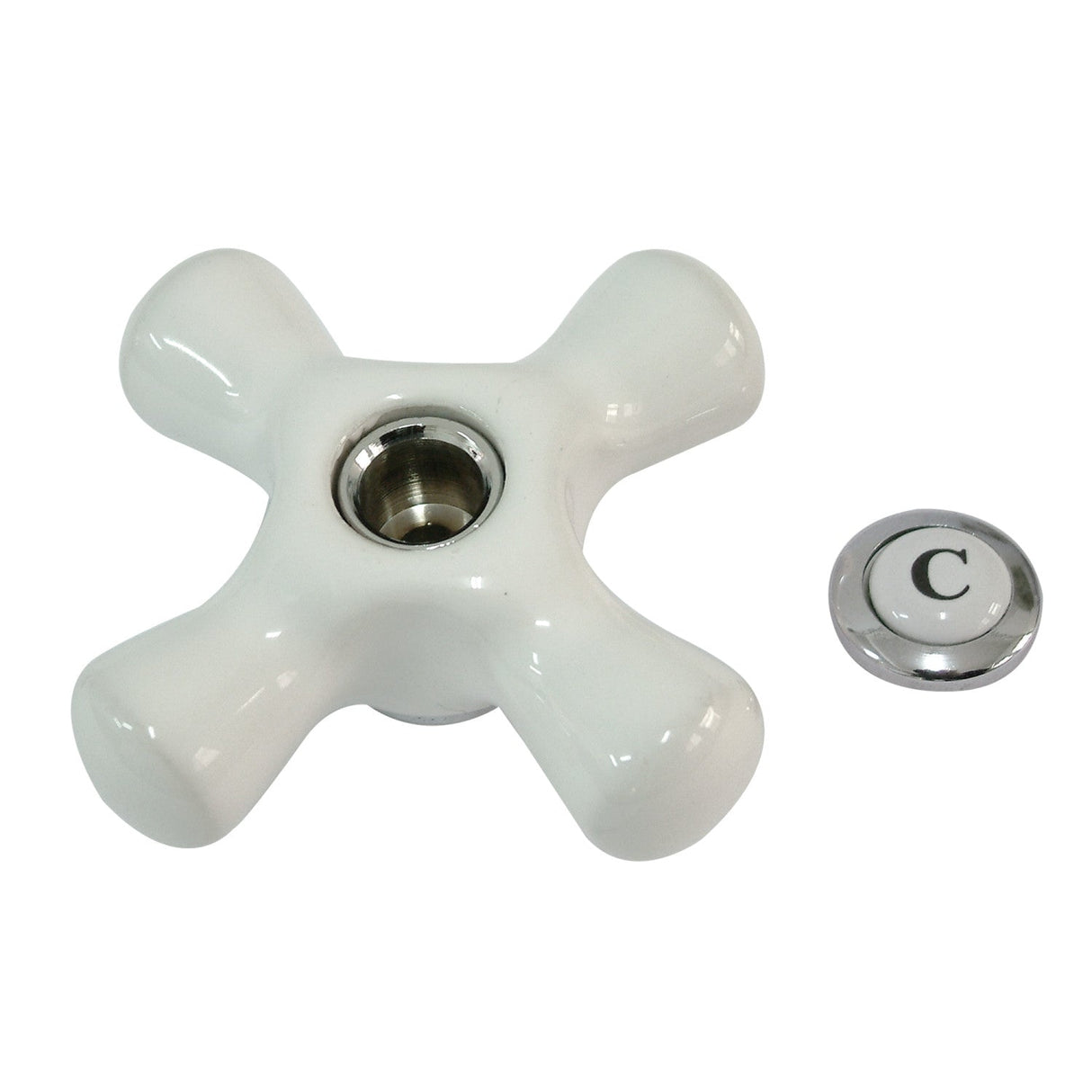 CCCX1CSC Cold Porcelain Cross Handle, Polished Chrome