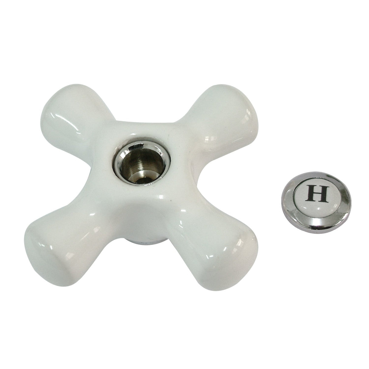 CCCX1CSH Hot Porcelain Cross Handle, Polished Chrome