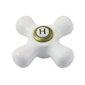 Vintage CCCX3H Hot Porcelain Cross Handle, 3/8