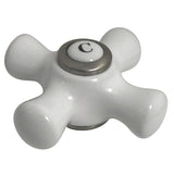 CCCX8CSC Cold Porcelain Cross Handle, Brushed Nickel