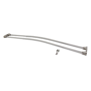 Edenscape CCD2176 60-Inch to 72-Inch Adjustable Double Curved Shower Curtain Rod, Polished Nickel