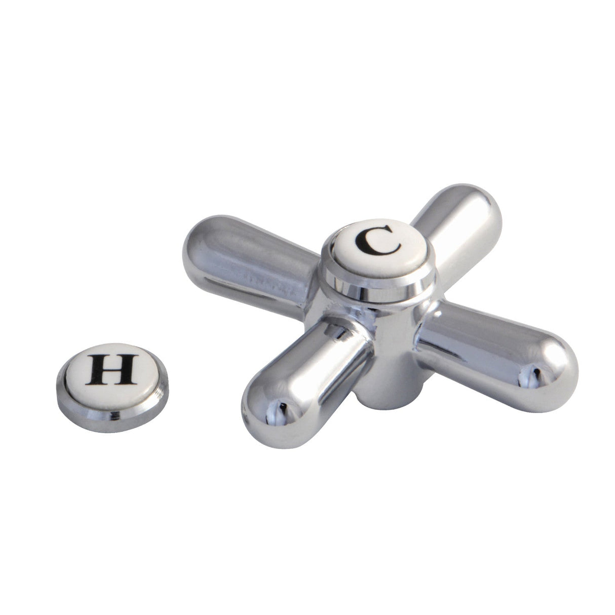Vintage CCDVAXH1 Metal Cross Handle, Polished Chrome