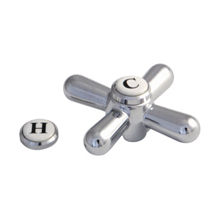 Vintage CCDVAXH1 Metal Cross Handle, Polished Chrome