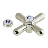 Vintage CCDVAXH6 Metal Cross Handle, Polished Nickel