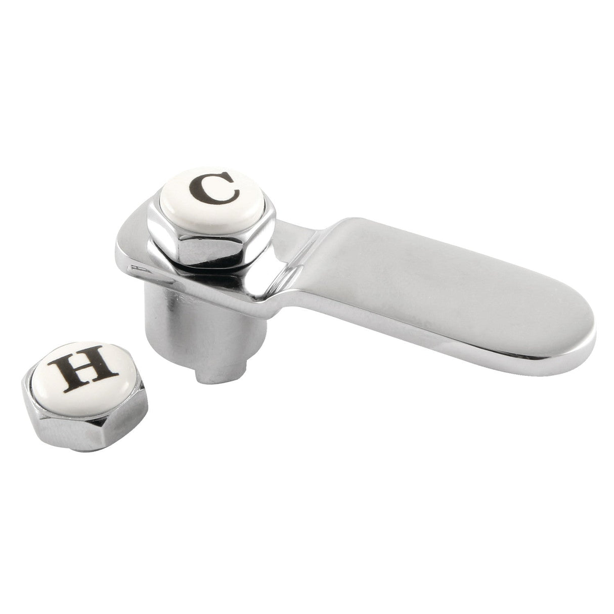 Whitaker CCDVKLLH1 Brass Lever Handle, Polished Chrome